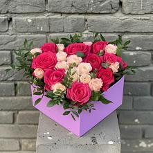 Цветочная композиция из Розы в коробке в Новофрязино