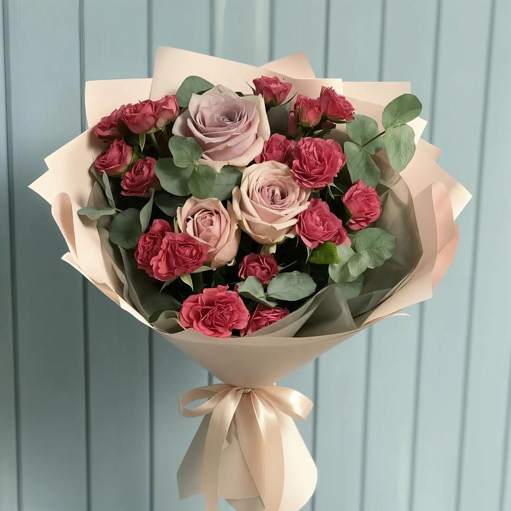 Букет цветов из: Гвоздики и Розы в Новофрязино