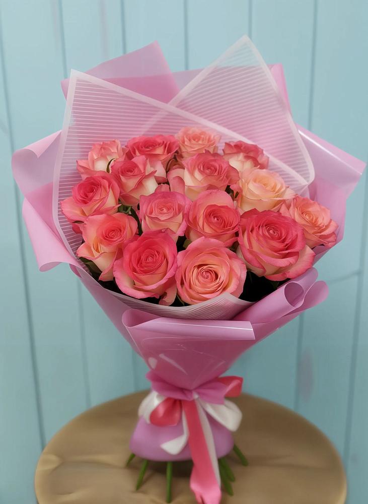 Букет 15 Розовых роз Равель в Новофрязино