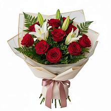 Букет цветов из:  Лилии и Розы в Новофрязино