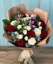 Букет цветов из:  Розы и Альстромерии в Новофрязино