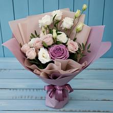 Букет цветов из:  Розы и Лизиантусы #REPLACE_PRED# Новофрязино