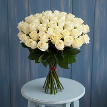 Букет 51 Белая роза Эдлесс Лав в Новофрязино