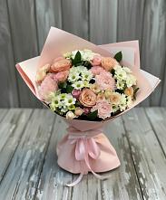 Букет цветов из:  Гвоздики, Розы и Хризантемы в Новофрязино