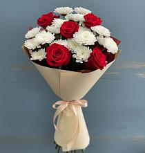 Букет цветов из:  Розы и Хризантемы в Новофрязино
