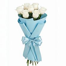 Букет 7 белых роз Проуд в Новофрязино