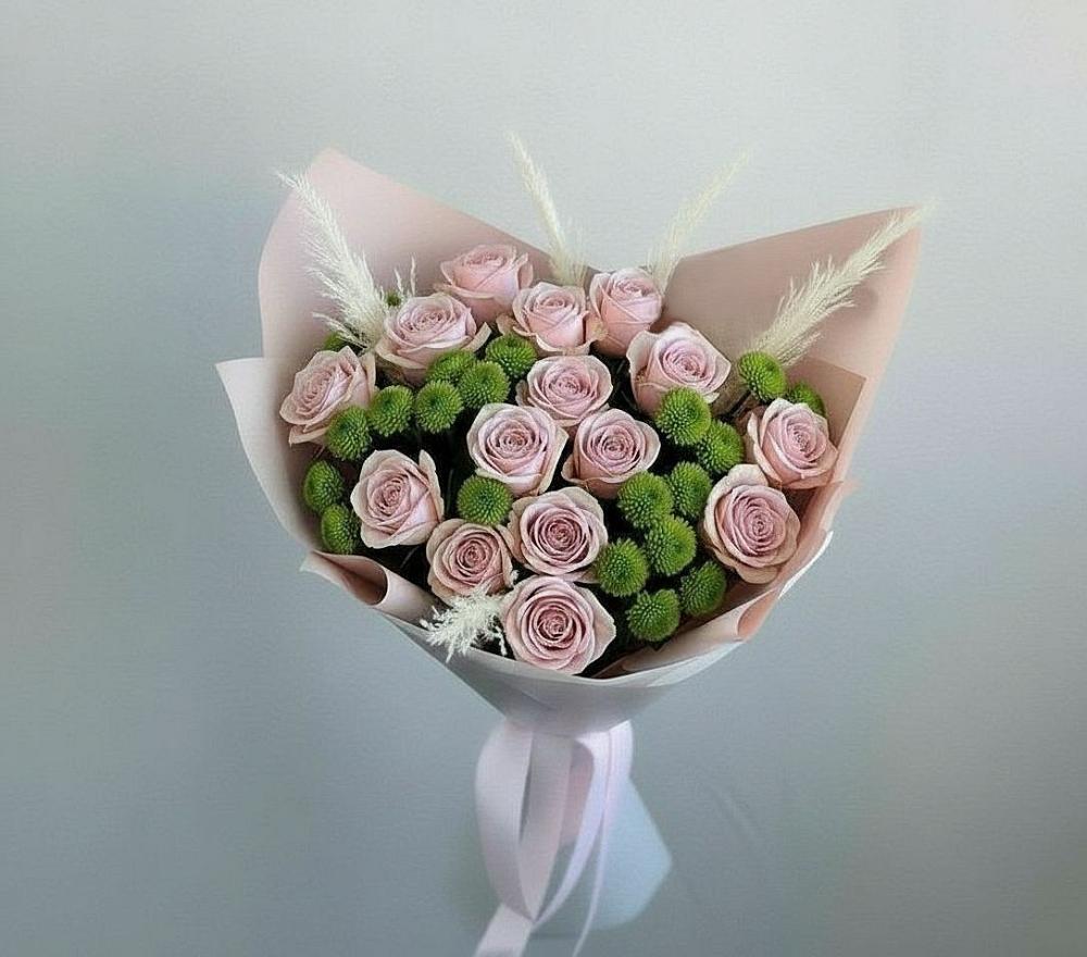 Букет цветов из: Розы и Хризантемы в Новофрязино