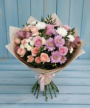 Букет цветов из:  Хризантемы, Розы и Альстромерии в Новофрязино