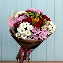 Букет цветов из:  Розы, Хризантемы и Альстромерии в Новофрязино