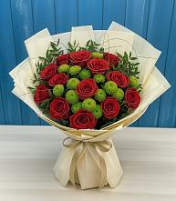 Букет цветов из:  Розы и Хризантемы в Новофрязино