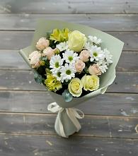 Букет цветов из:  Альстромерии, Розы и Хризантемы #REPLACE_PRED# Новофрязино
