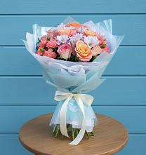 Букет цветов из:  Хризантемы и Розы в Новофрязино