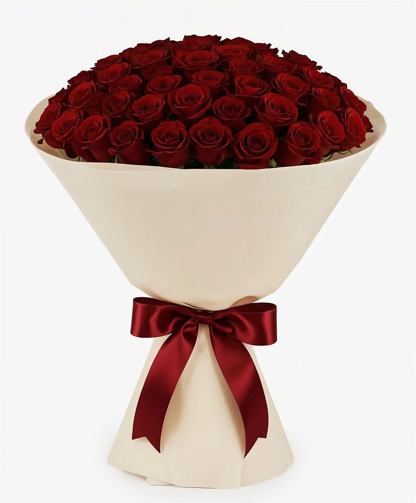 Букет 101 Бордовая роза Блэк Бакарра в Новофрязино